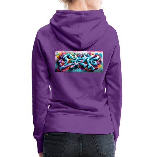 Cool Graffiti Frauen Premium Hoodie - Purple