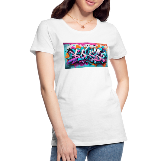 Cool Graffiti Frauen Premium T-Shirt - weiß