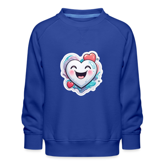 Happy Love Kinder Premium Pullover - Royalblau