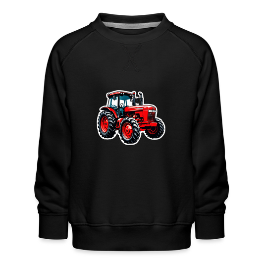 Traktor Kinder Premium Pullover - Schwarz