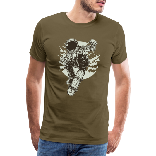 Space Skater Männer Premium T-Shirt - Khaki