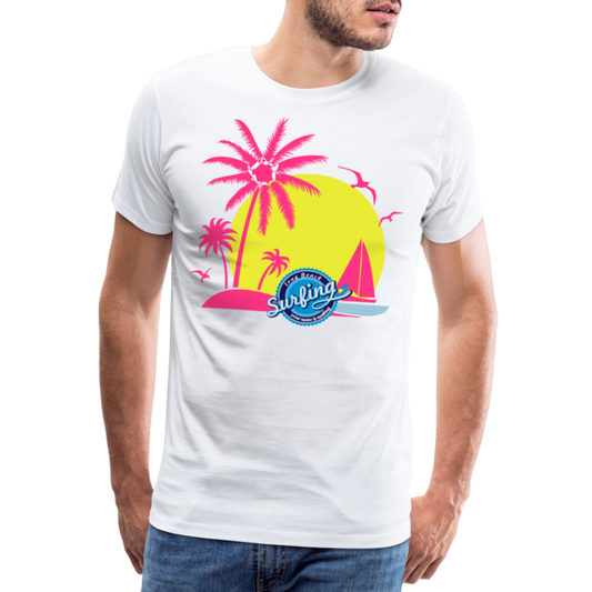 Beach Männer Premium T-Shirt - weiß