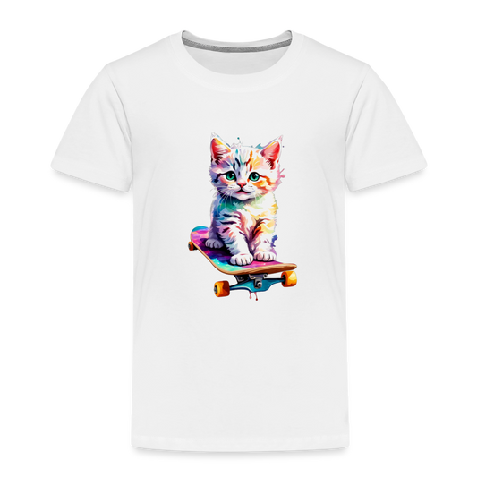Katze Premium T-Shirt - weiß