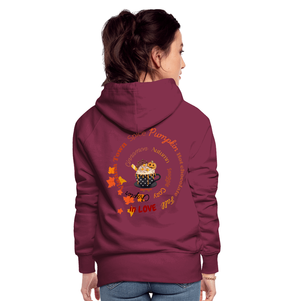 Frauen Premium Hoodie - Fall in Love - Bordeaux