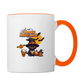 Tasse zweifarbig - Happy Halloween - Weiß/Orange