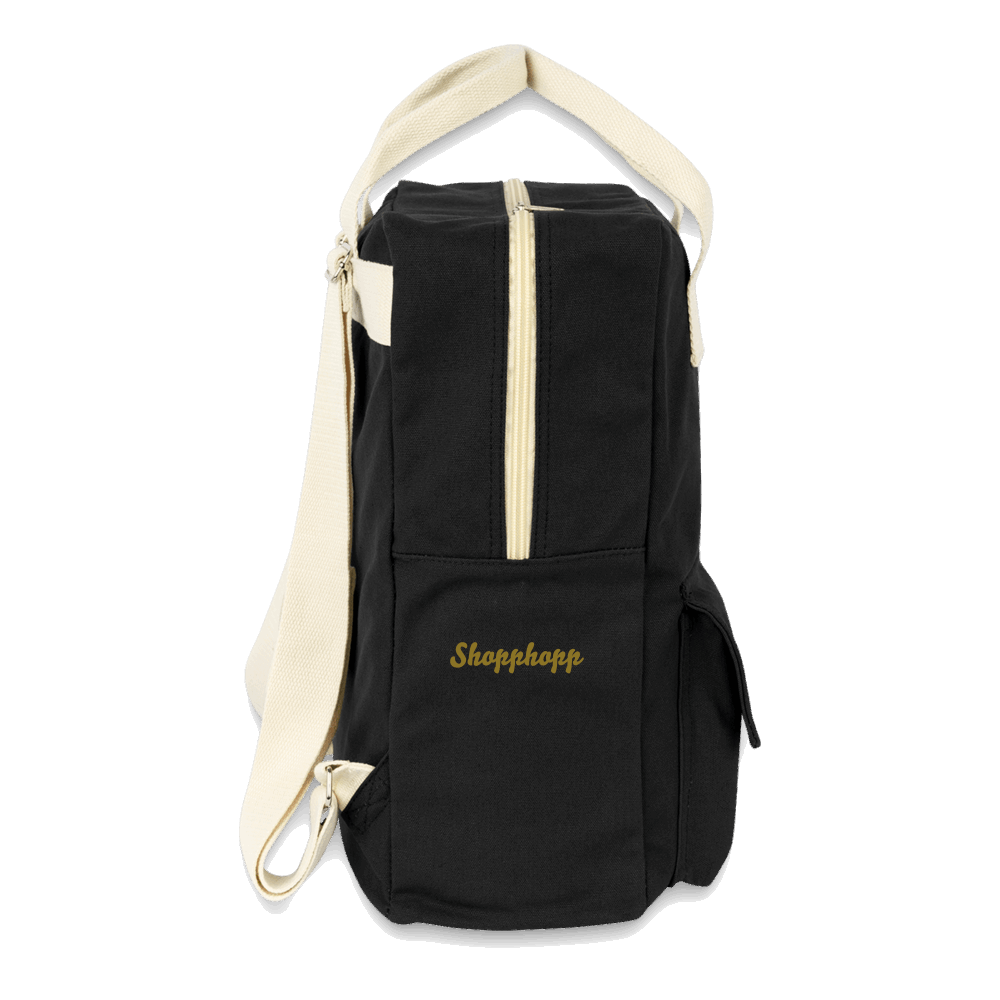 Retro Rucksack - Shopphopp - Schwarz