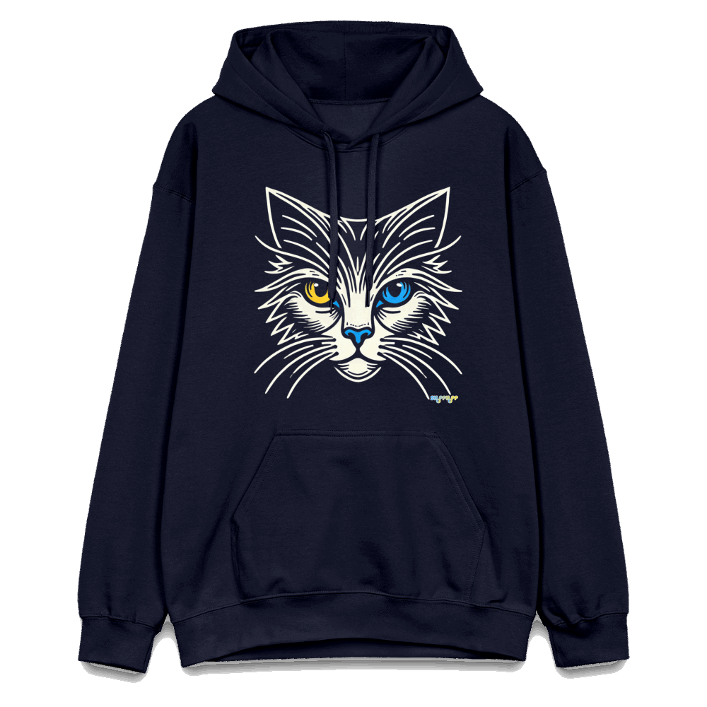 Gildan Unisex Softstyle® Midweight Hoodie -  Cat - Navy