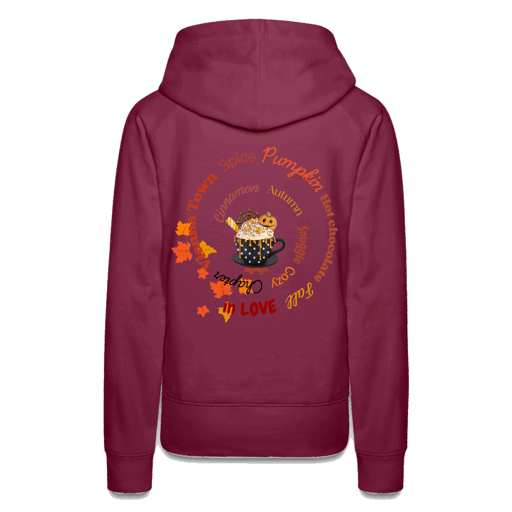 Frauen Premium Hoodie - Fall in Love - Bordeaux