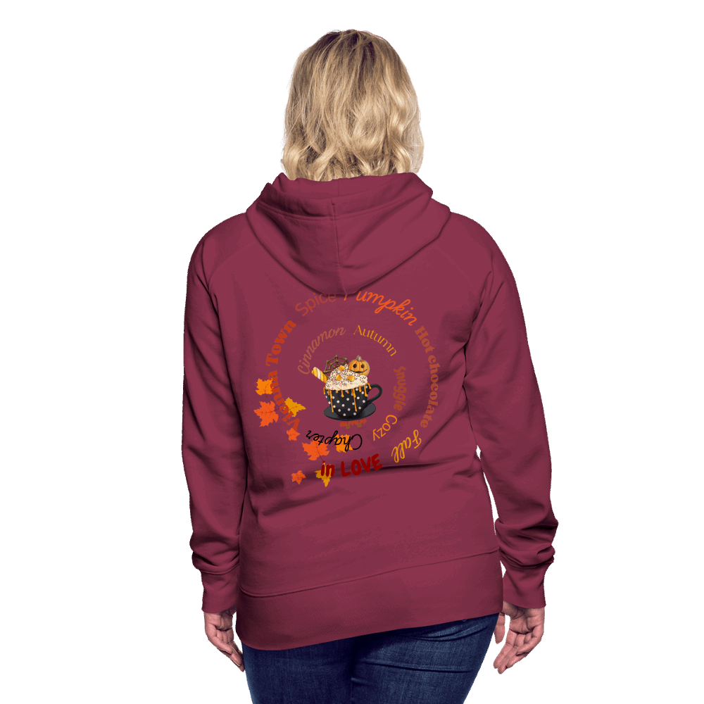 Frauen Premium Hoodie - Fall in Love - Bordeaux