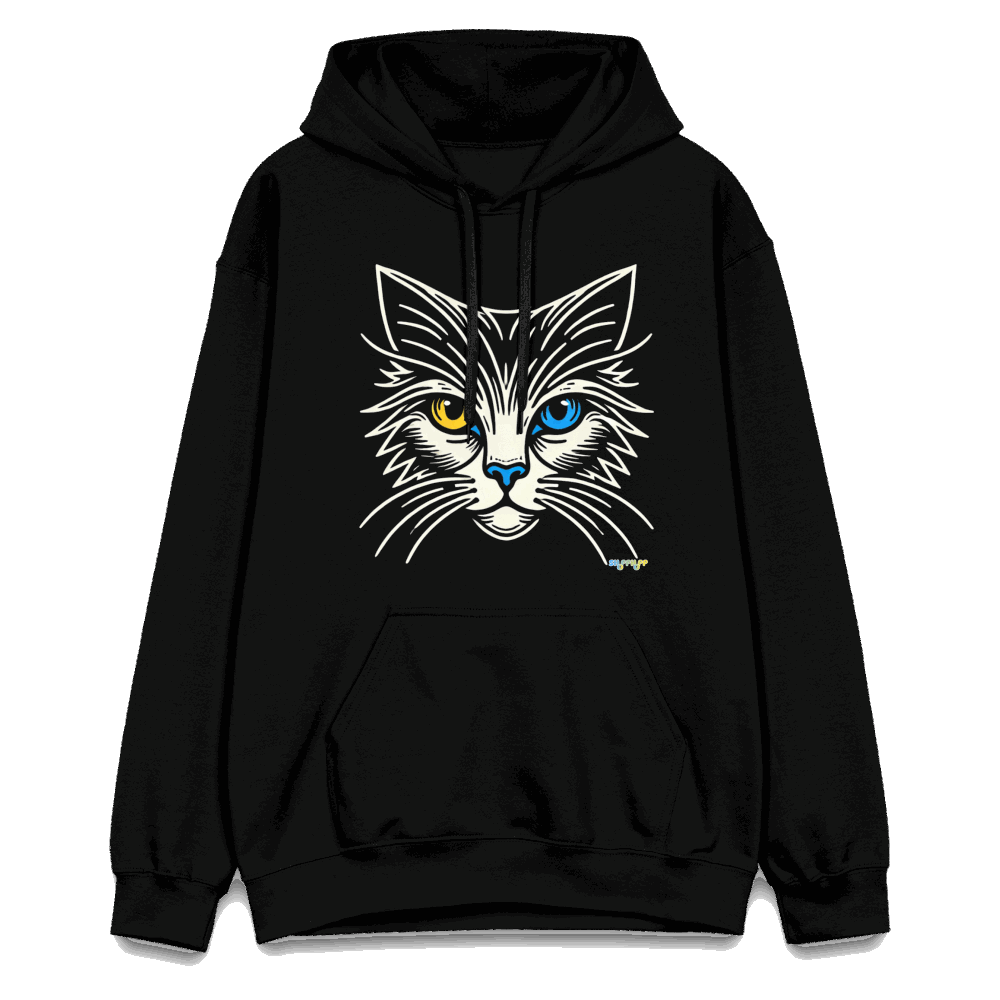 Gildan Unisex Softstyle® Midweight Hoodie -  Cat - Schwarz