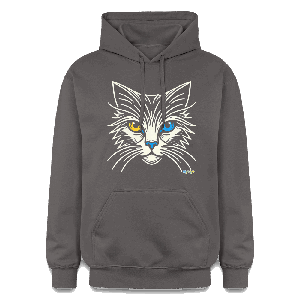 Gildan Unisex Softstyle® Midweight Hoodie -  Cat - Dunkelgrau