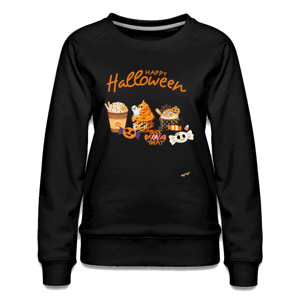 Frauen Pullover - Happy Halloween - Schwarz