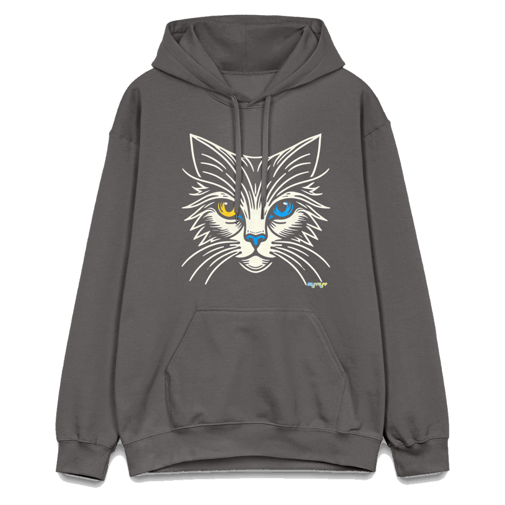 Gildan Unisex Softstyle® Midweight Hoodie -  Cat - Dunkelgrau