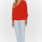 Warmer Damenpullover in Orange mit eleganten Details, Seitenansicht