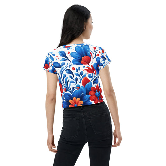 Mexican Style Bauchfreies Crop T-Shirt