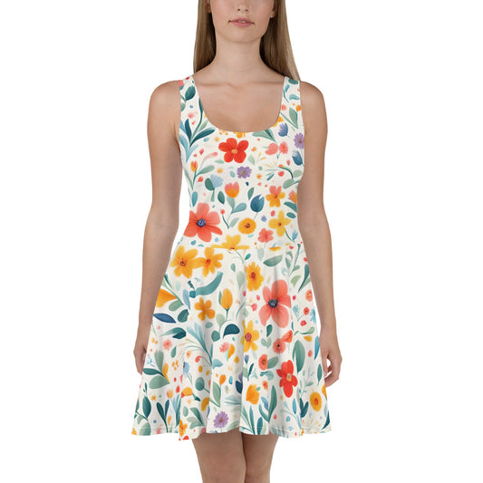 Sommer Minikleid mit Wiesenblumen