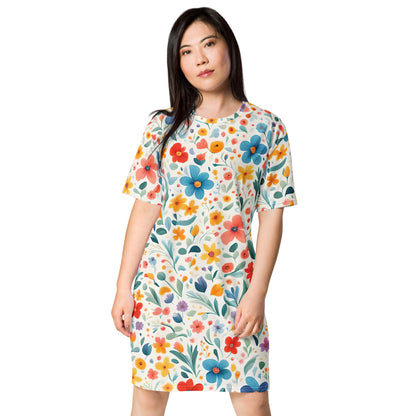 Wiesenblumen T-Shirt-Kleid