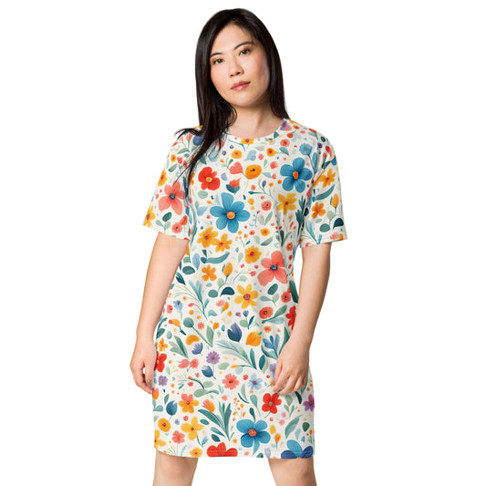 Wiesenblumen T-Shirt-Kleid