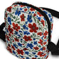 Rot-Blau Blumen Umhängetasche, Schultertasche