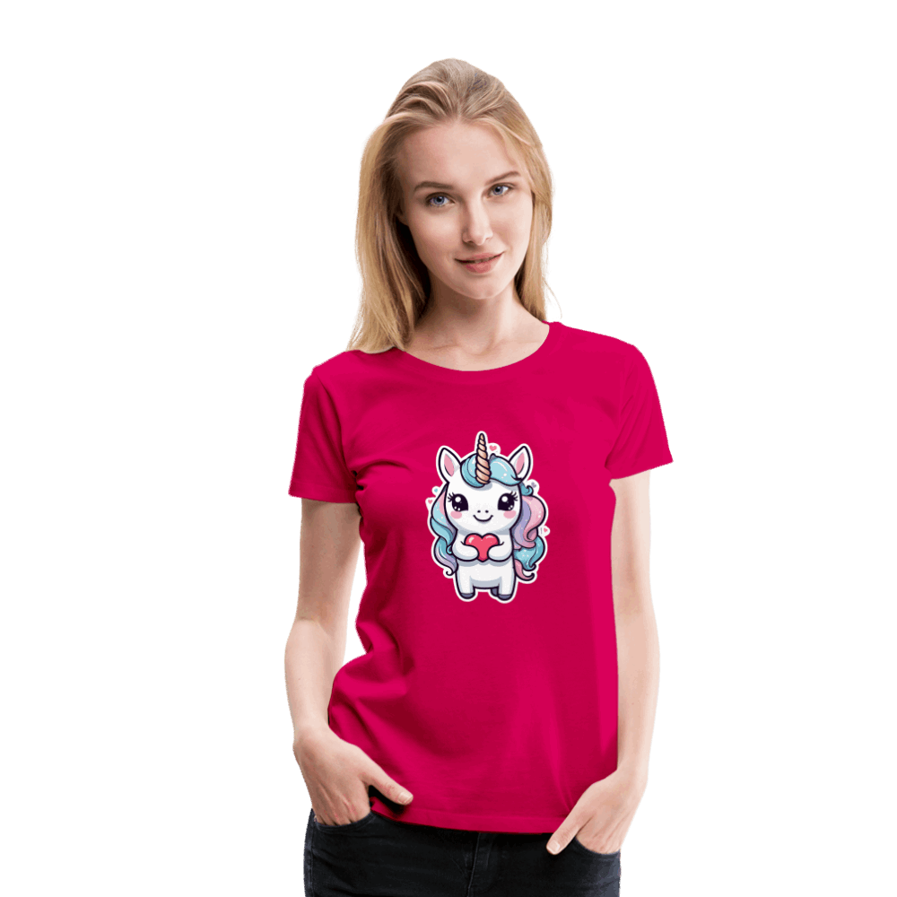 Frauen Premium T-Shirt - dunkles Pink