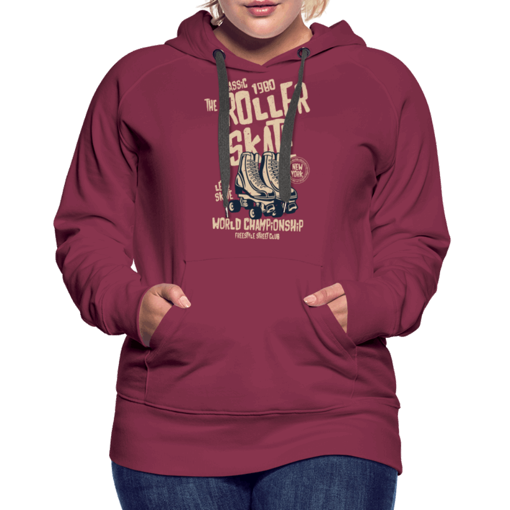 Roller Skate Premium Hoodie - Bordeaux