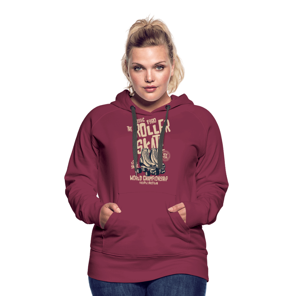 Roller Skate Premium Hoodie - Bordeaux