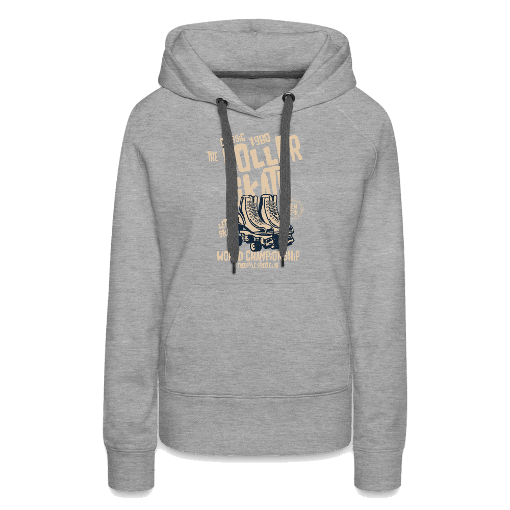 Roller Skate Premium Hoodie - Grau meliert