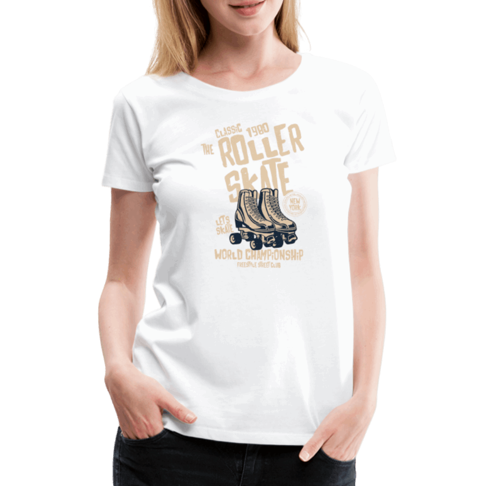 Roller Skate Premium T-Shirt - weiß