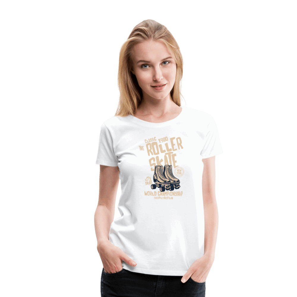 Roller Skate Premium T-Shirt - weiß