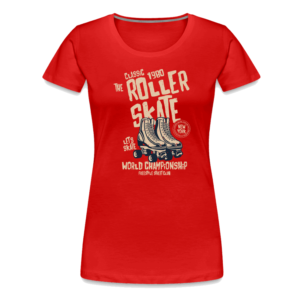 Roller Skate Premium T-Shirt - Rot