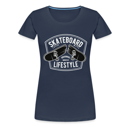 Skateboard Premium T-Shirt - Navy