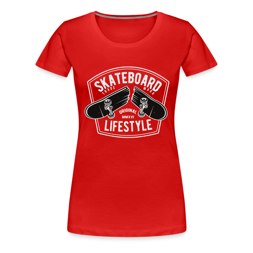 Skateboard Premium T-Shirt - Rot