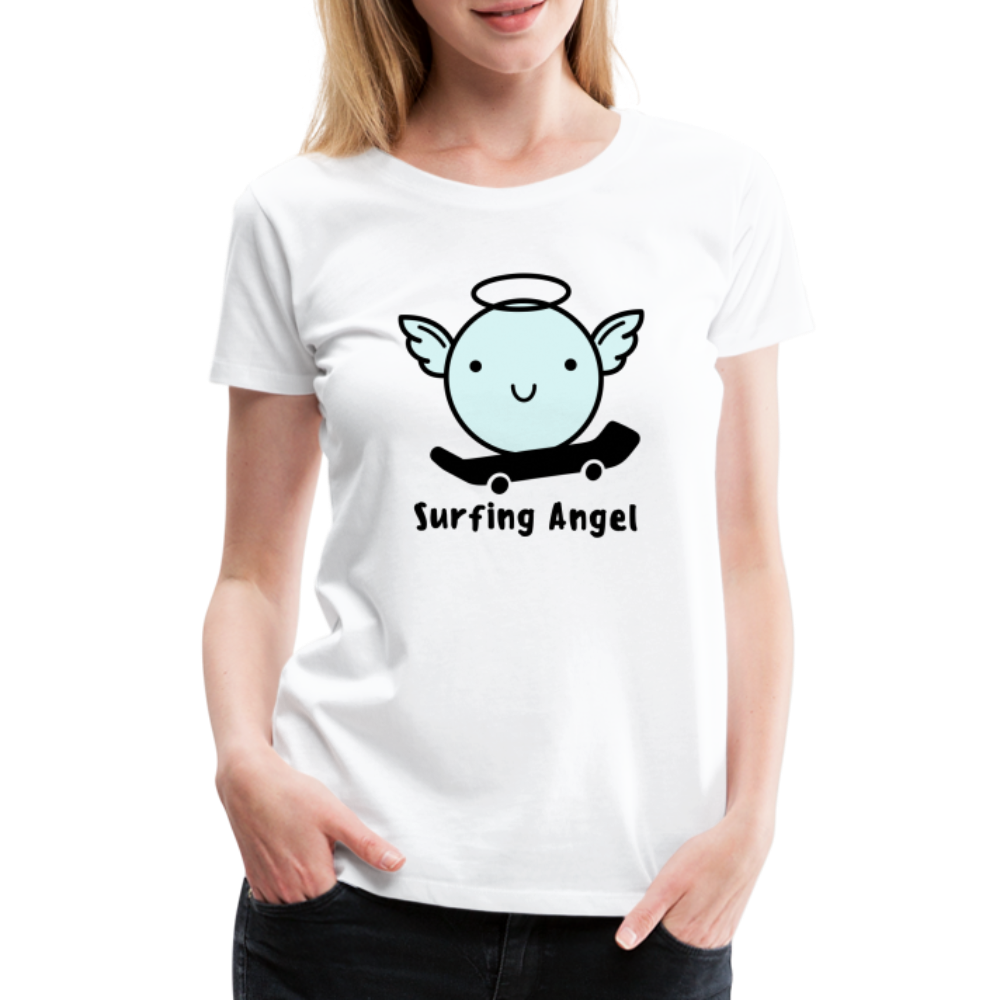 Surfing Angel Premium T-Shirt - weiß