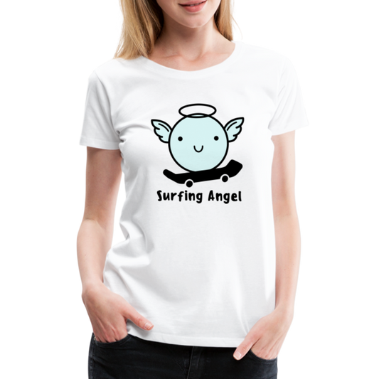 Surfing Angel Premium T-Shirt - weiß