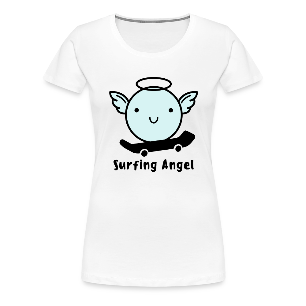 Surfing Angel Premium T-Shirt - weiß