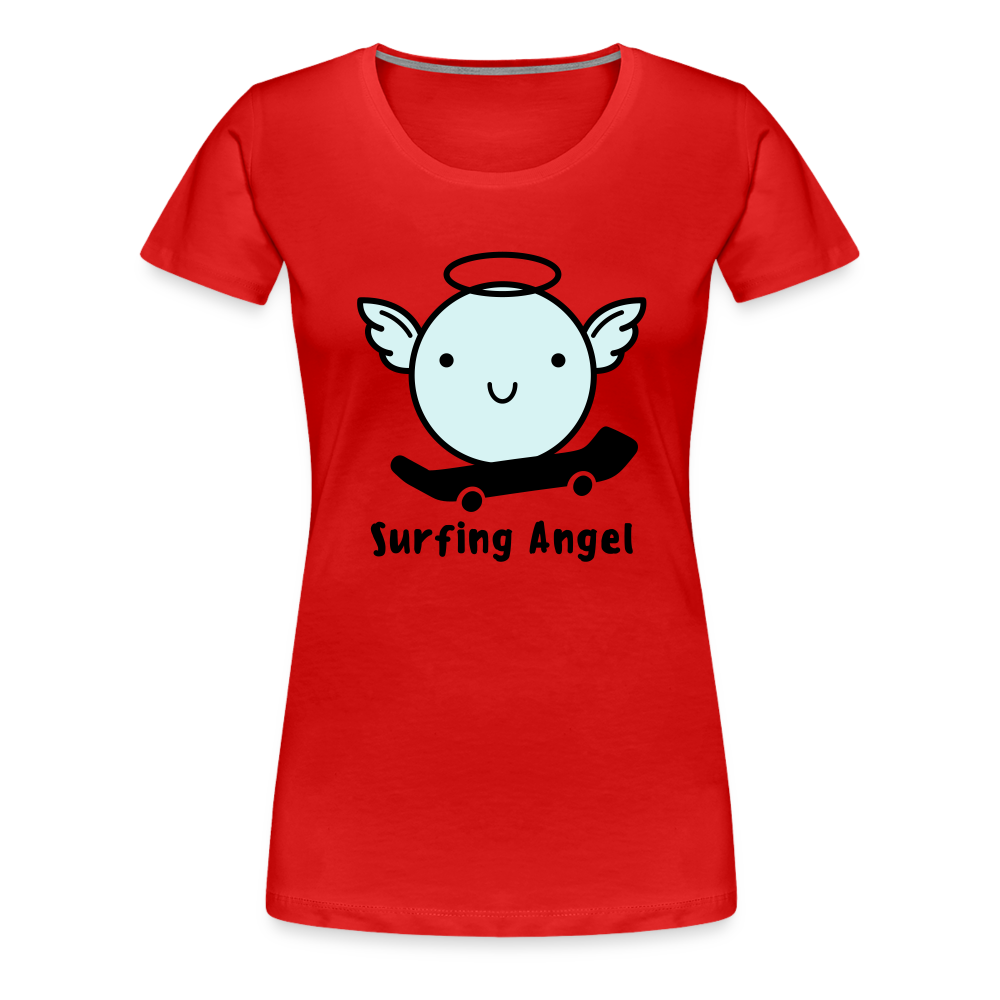 Surfing Angel Premium T-Shirt - Rot