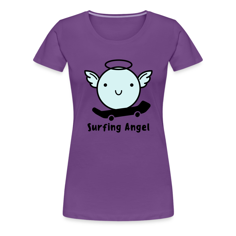 Surfing Angel Premium T-Shirt - Lila