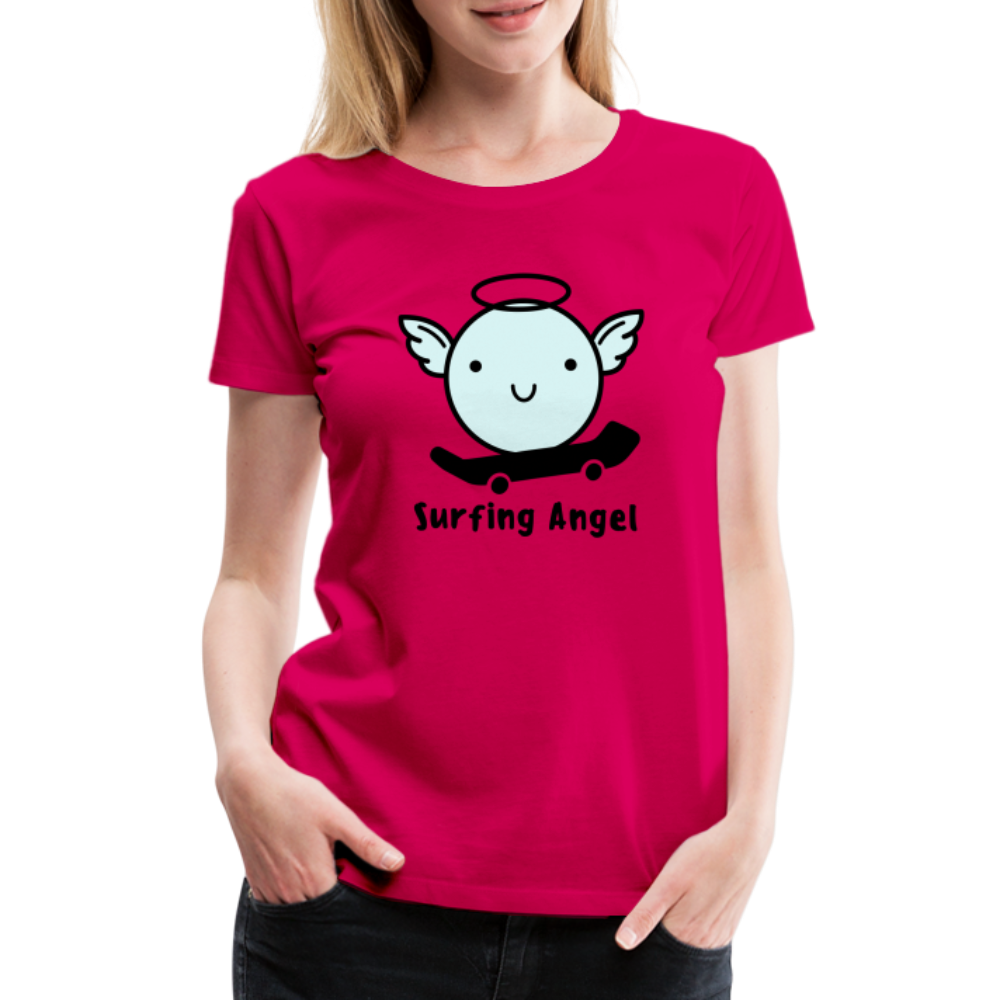 Surfing Angel Premium T-Shirt - dunkles Pink