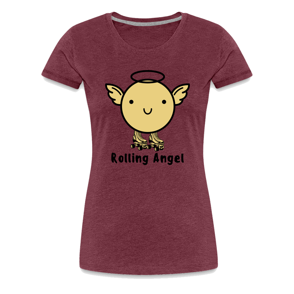 Rolling Angel Premium T-Shirt - Bordeauxrot meliert