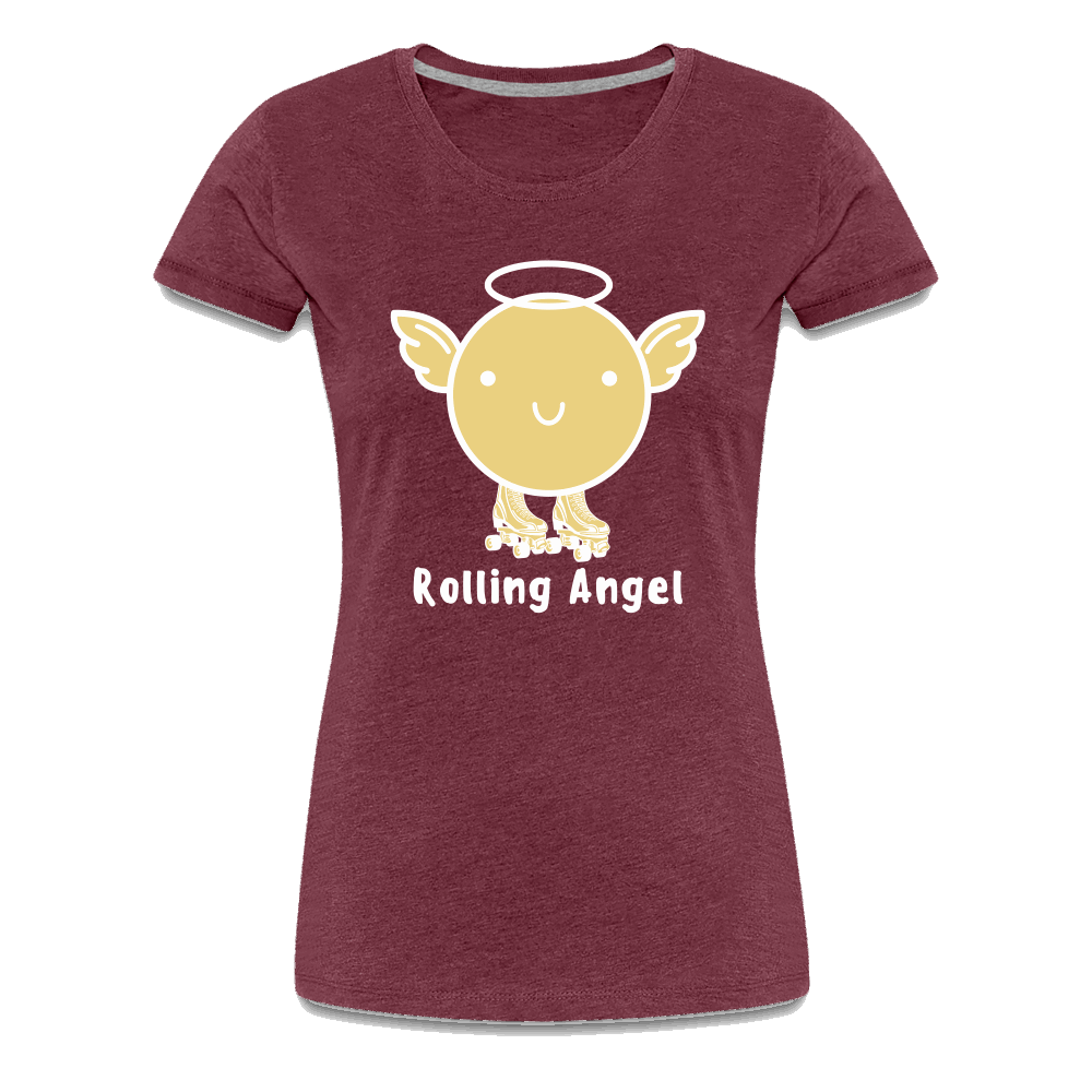 Dark Rolling Angel Premium T-Shirt - Bordeauxrot meliert