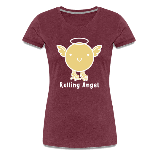 Dark Rolling Angel Premium T-Shirt - Bordeauxrot meliert