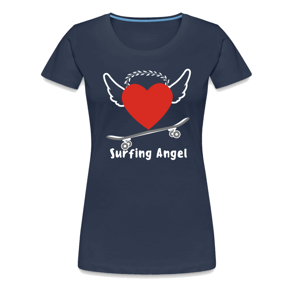 Dark Surfing Angel Premium T-Shirt - Navy