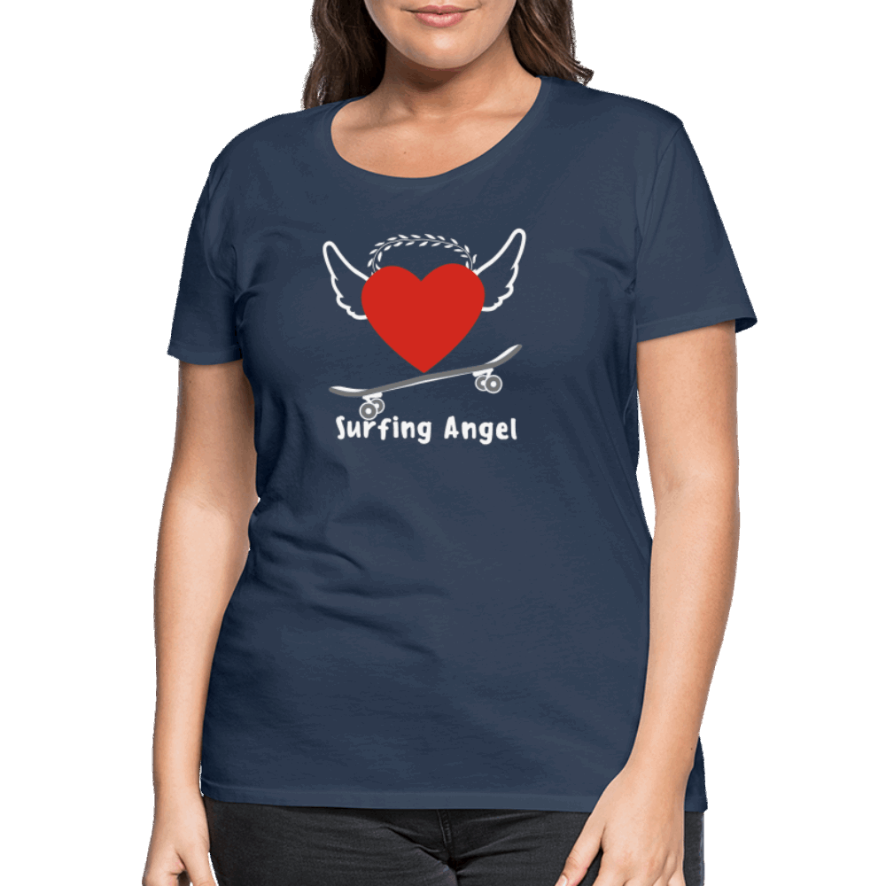 Dark Surfing Angel Premium T-Shirt - Navy