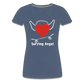 Dark Surfing Angel Premium T-Shirt - Blau meliert