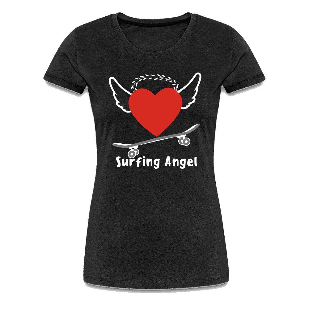 Dark Surfing Angel Premium T-Shirt - Anthrazit