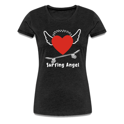 Dark Surfing Angel Premium T-Shirt - Anthrazit