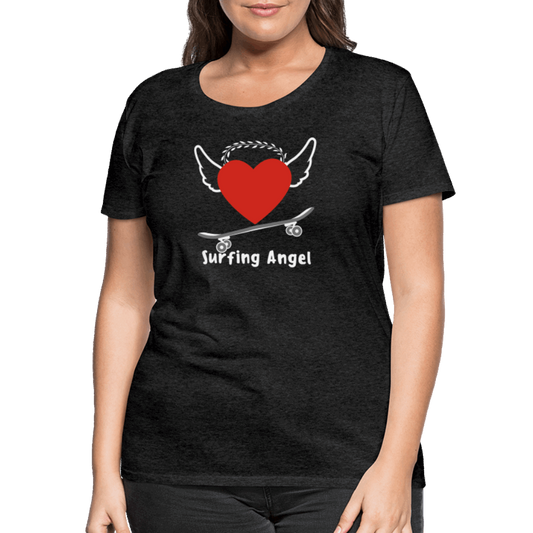 Dark Surfing Angel Premium T-Shirt - Anthrazit