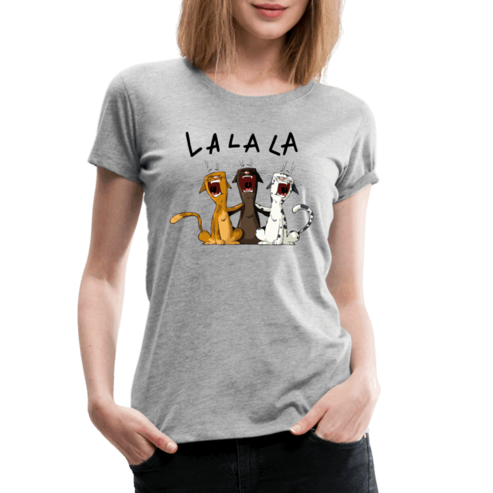 Lalala Premium T-Shirt - Grau meliert