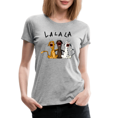 Lalala Premium T-Shirt - Grau meliert