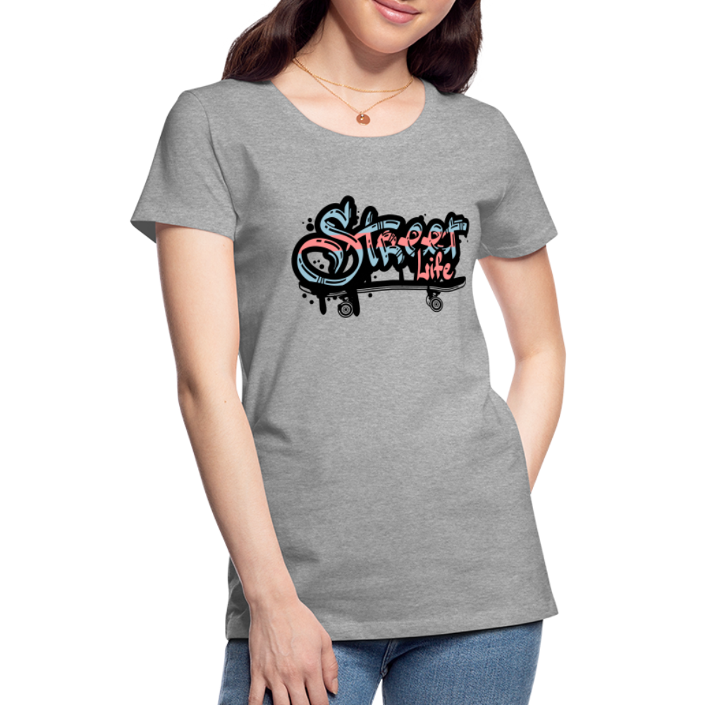 Street Life Premium T-Shirt - Grau meliert